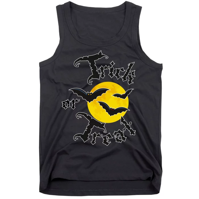 Trick Or Treat Bats Halloween Tank Top