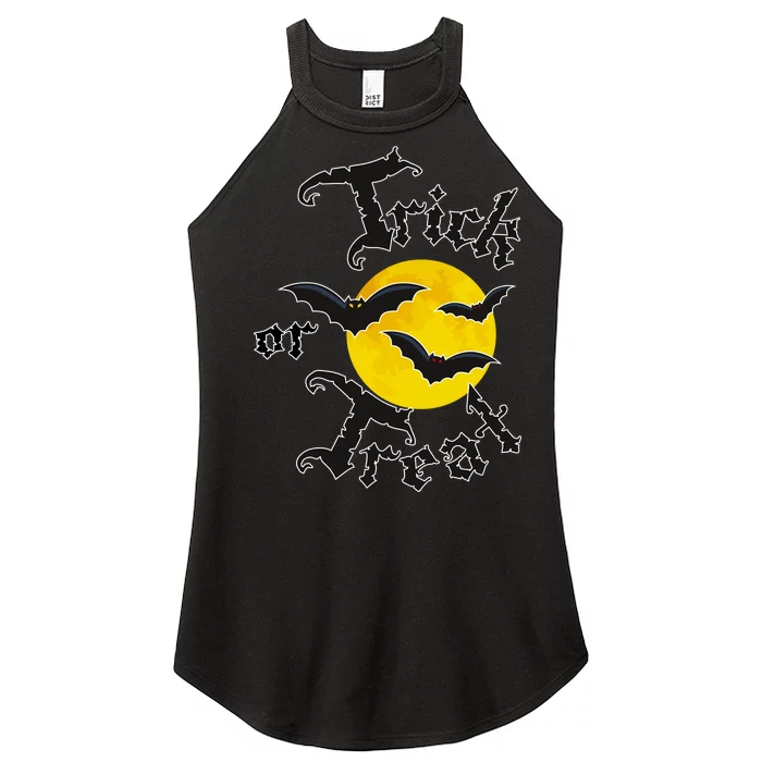 Trick Or Treat Bats Halloween Women’s Perfect Tri Rocker Tank