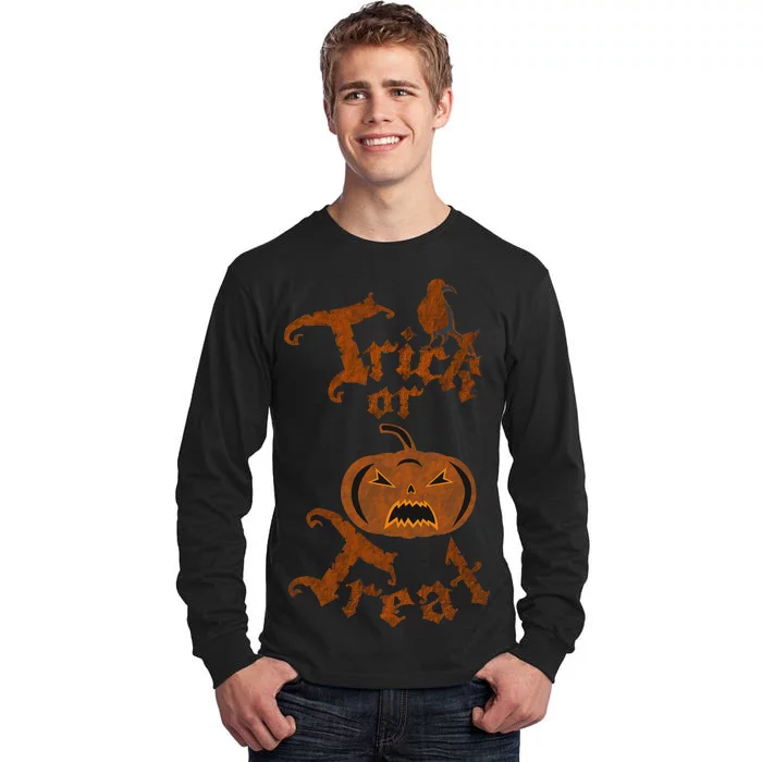 Trick Or Treat Pumpkin Halloween Tall Long Sleeve T-Shirt