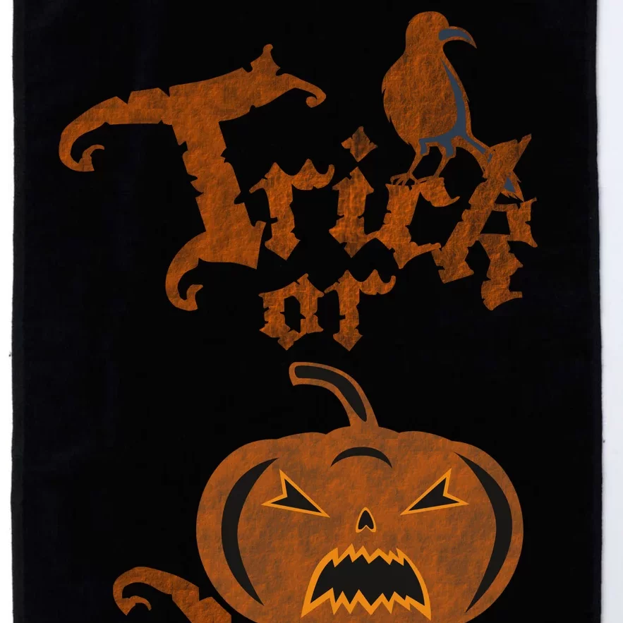 Trick Or Treat Pumpkin Halloween Platinum Collection Golf Towel