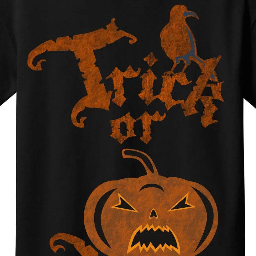 Trick Or Treat Pumpkin Halloween Kids T-Shirt