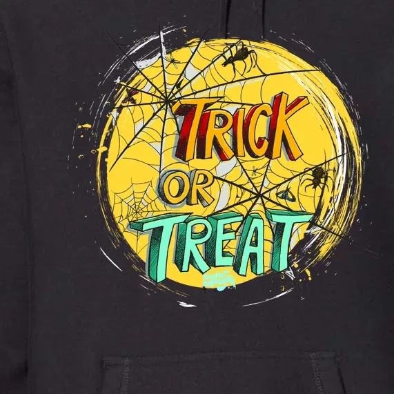 Trick or Treat Spider Web Premium Hoodie