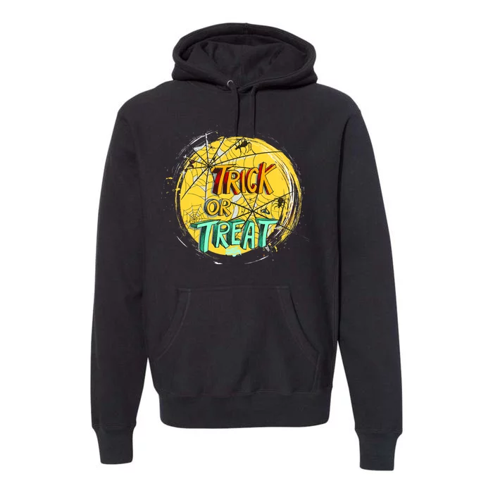 Trick or Treat Spider Web Premium Hoodie