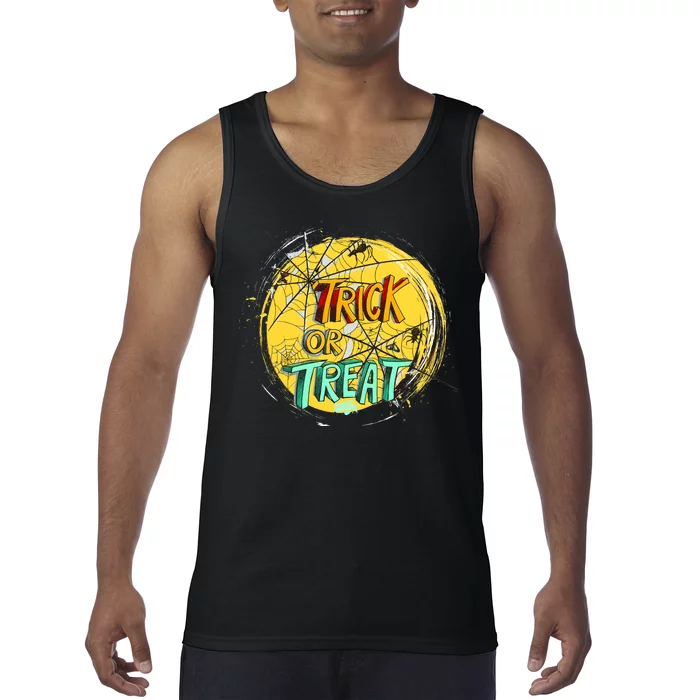 Trick or Treat Spider Web Tank Top