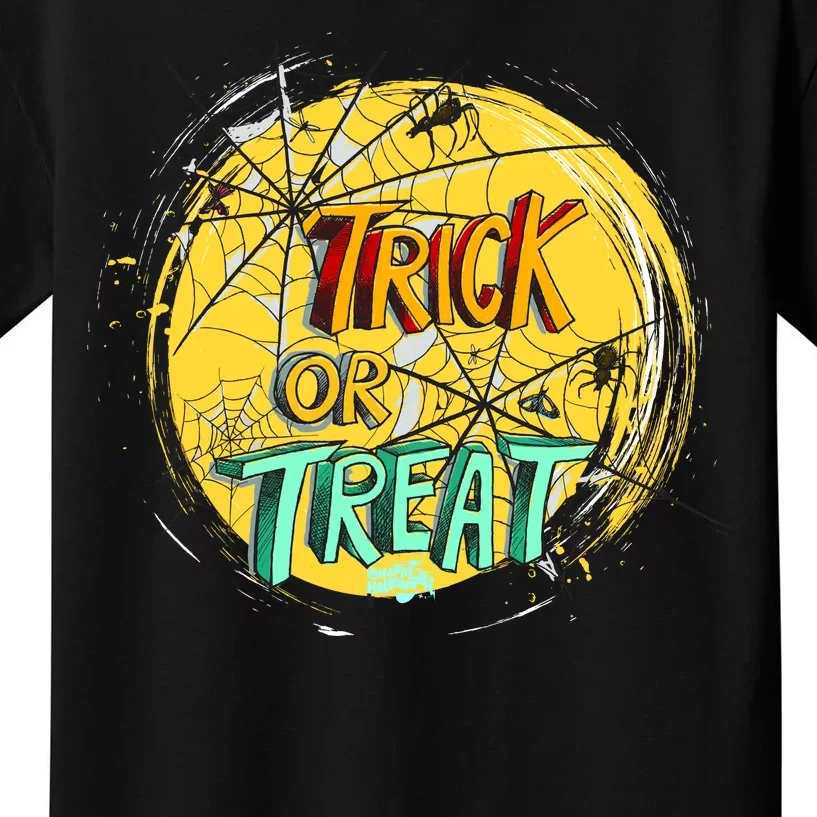 Trick or Treat Spider Web Kids T-Shirt