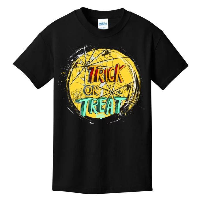 Trick or Treat Spider Web Kids T-Shirt