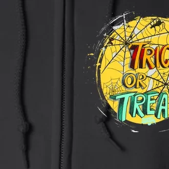 Trick or Treat Spider Web Full Zip Hoodie