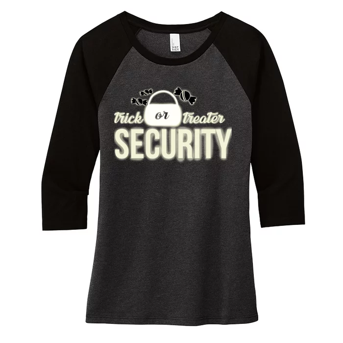 Trick or Treater Security Women's Tri-Blend 3/4-Sleeve Raglan Shirt