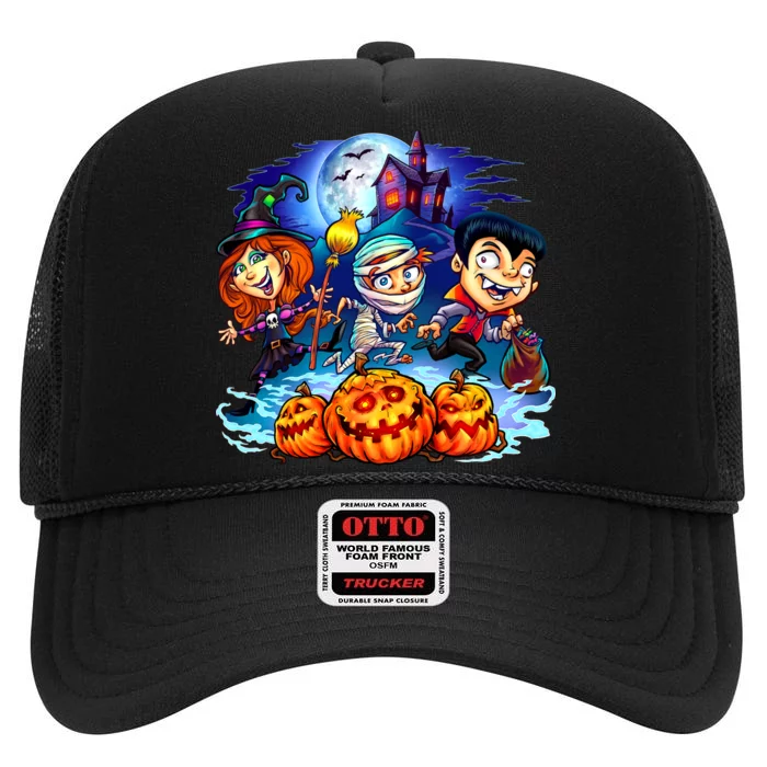 Trick-or-Treaters Halloween High Crown Mesh Trucker Hat