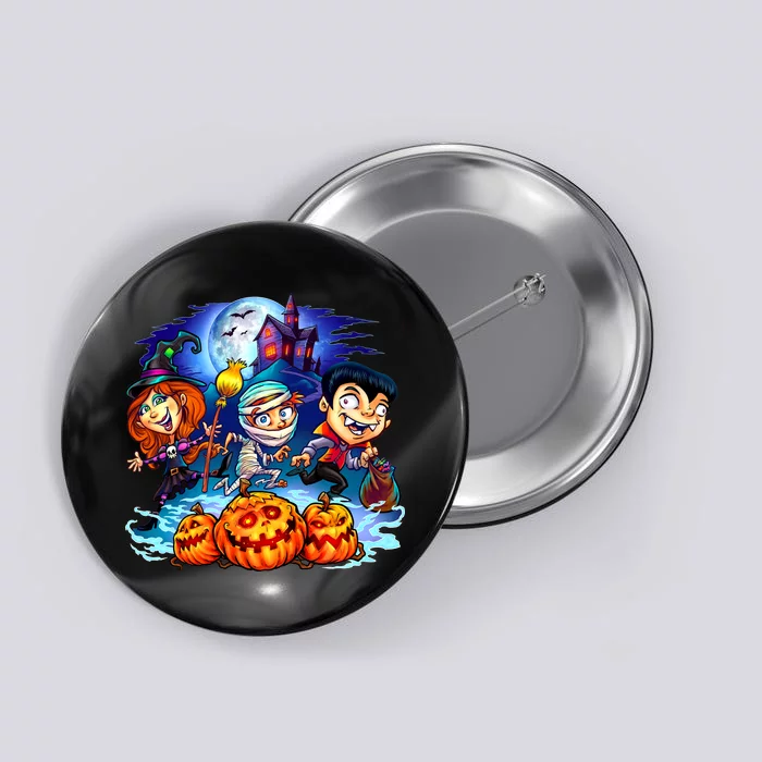 Trick-or-Treaters Halloween Button