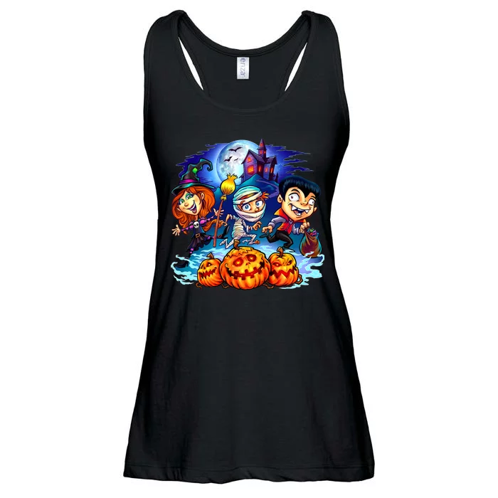 Trick-or-Treaters Halloween Ladies Essential Flowy Tank