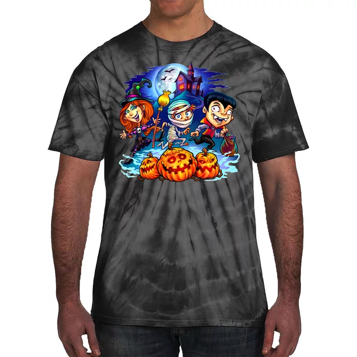 Trick-or-Treaters Halloween Tie-Dye T-Shirt