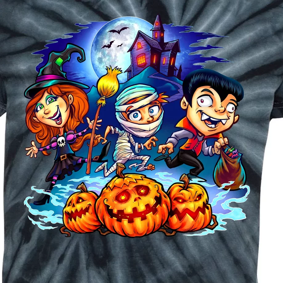 Trick-or-Treaters Halloween Kids Tie-Dye T-Shirt