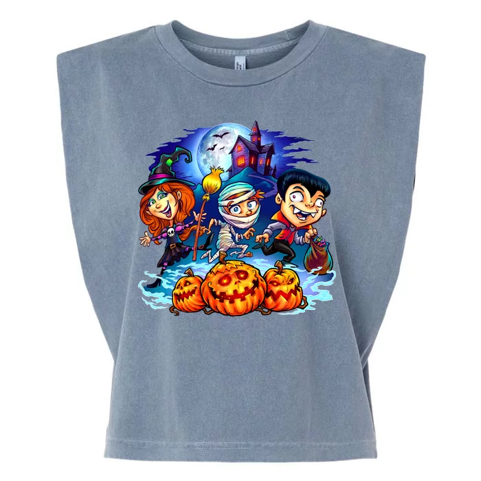 Trick-or-Treaters Halloween Garment-Dyed Women's Muscle Tee