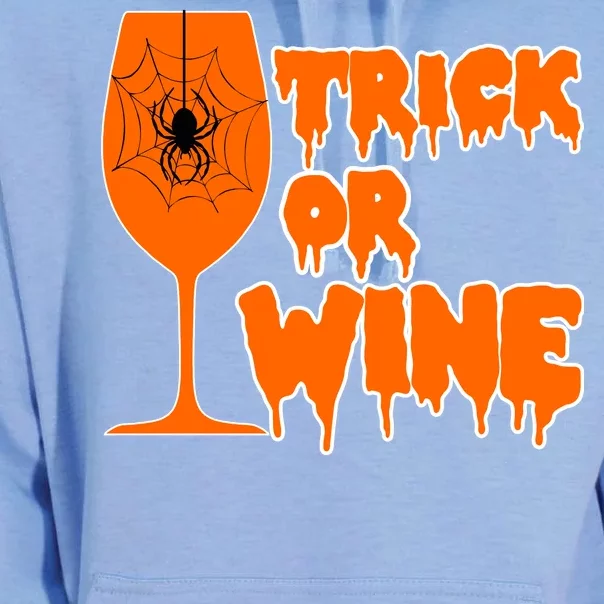 Trick or Wine Halloween Spider Web Unisex Surf Hoodie