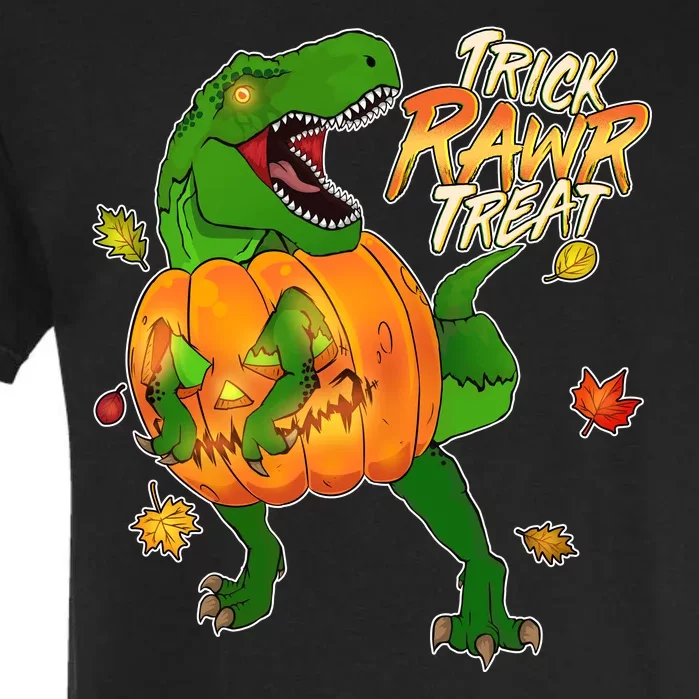 Trick RAWR Treat T-Rex Funny Halloween Garment-Dyed Heavyweight T-Shirt