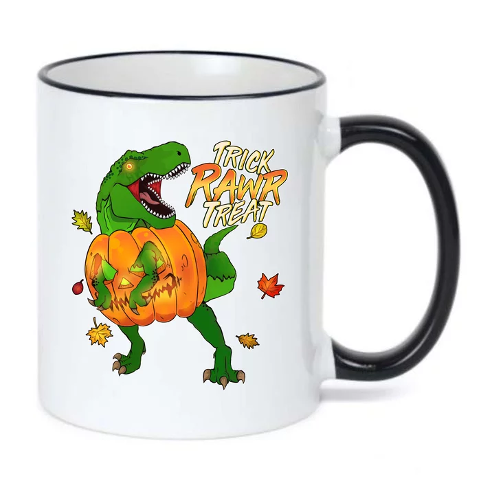 Trick RAWR Treat T-Rex Funny Halloween Black Color Changing Mug