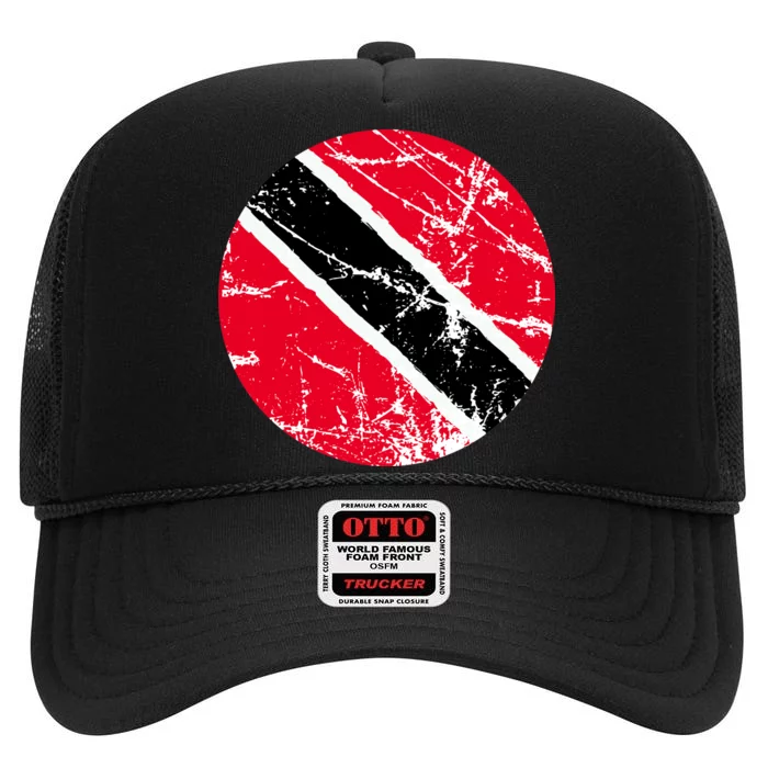 Trinidad Retro Logo High Crown Mesh Trucker Hat