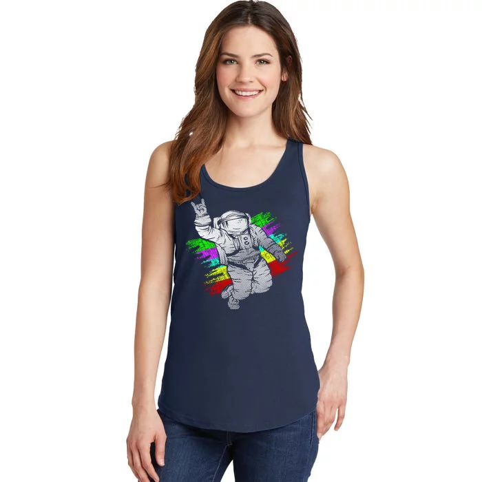 Trippy Astronaut Ladies Essential Tank