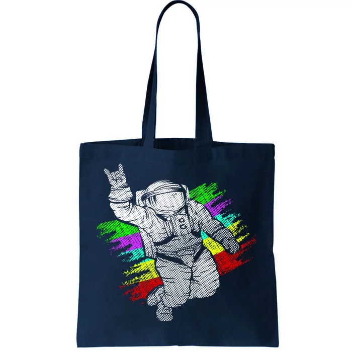 Trippy Astronaut Tote Bag