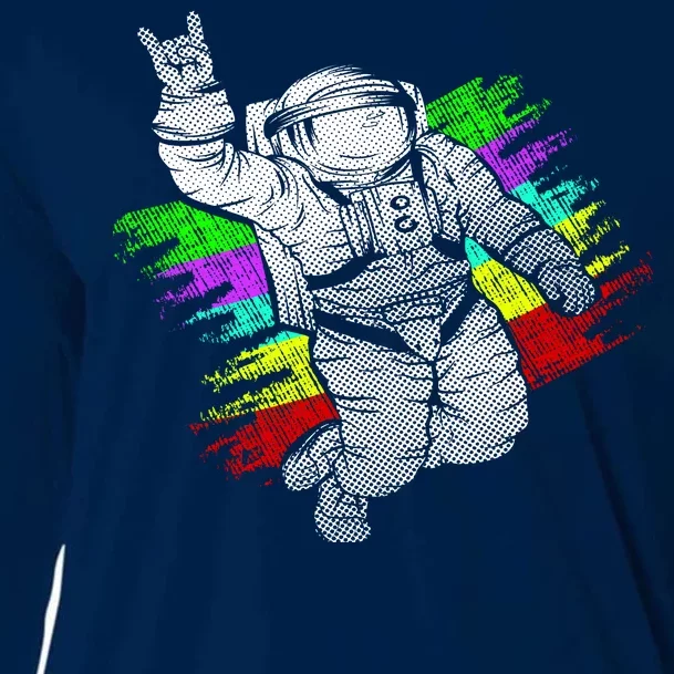 Trippy Astronaut Cooling Performance Long Sleeve Crew