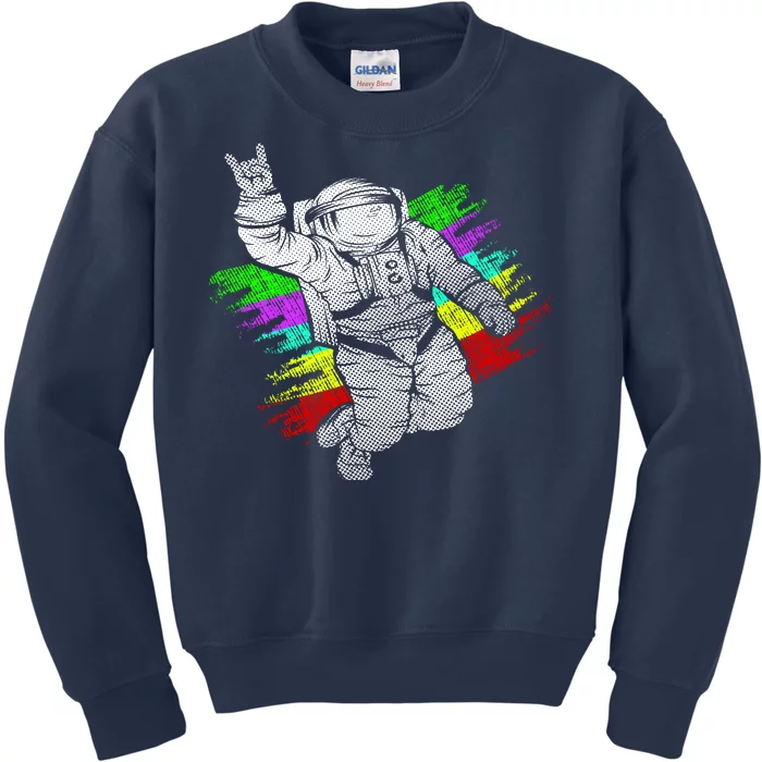 Trippy Astronaut Kids Sweatshirt