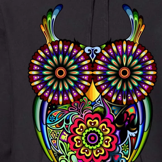 Trippy Big Eyed Owl Premium Hoodie