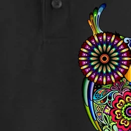 Trippy Big Eyed Owl Dry Zone Grid Performance Polo