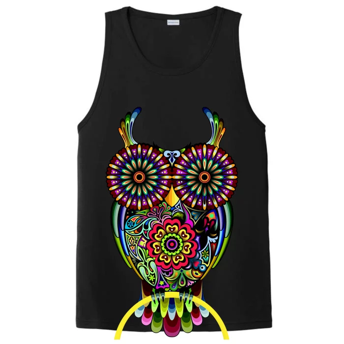 Trippy Big Eyed Owl Performance Tank