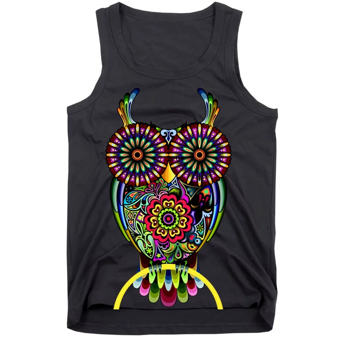 Trippy Big Eyed Owl Tank Top