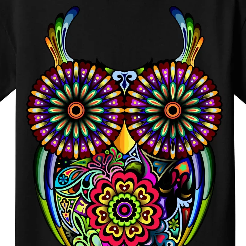 Trippy Big Eyed Owl Kids T-Shirt