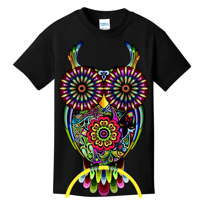 Trippy Big Eyed Owl Kids T-Shirt