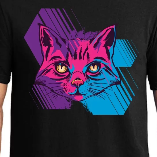 Trippy Cat Face Pajama Set