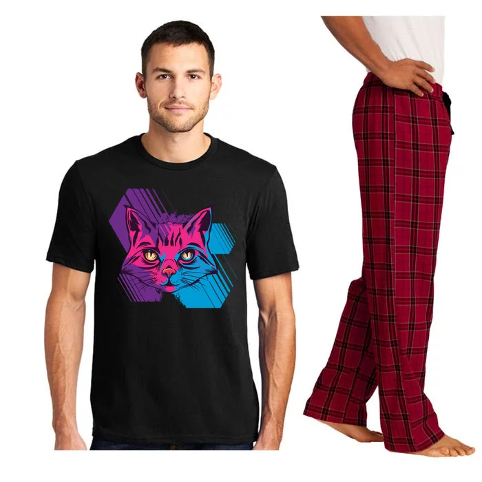 Trippy Cat Face Pajama Set