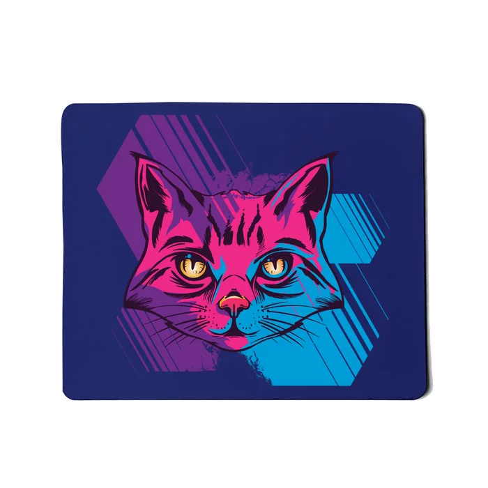 Trippy Cat Face Mousepad