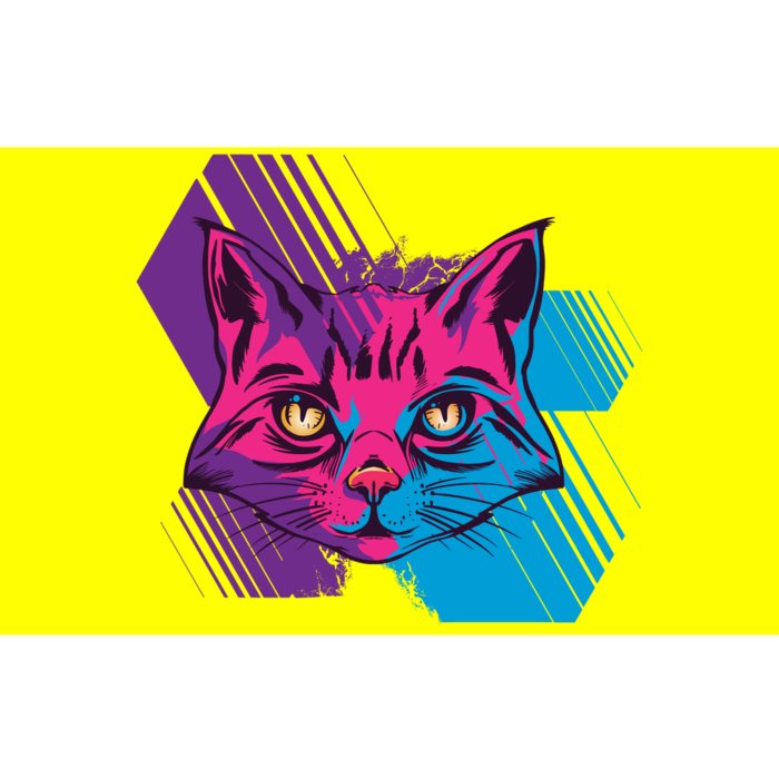 Trippy Cat Face Bumper Sticker