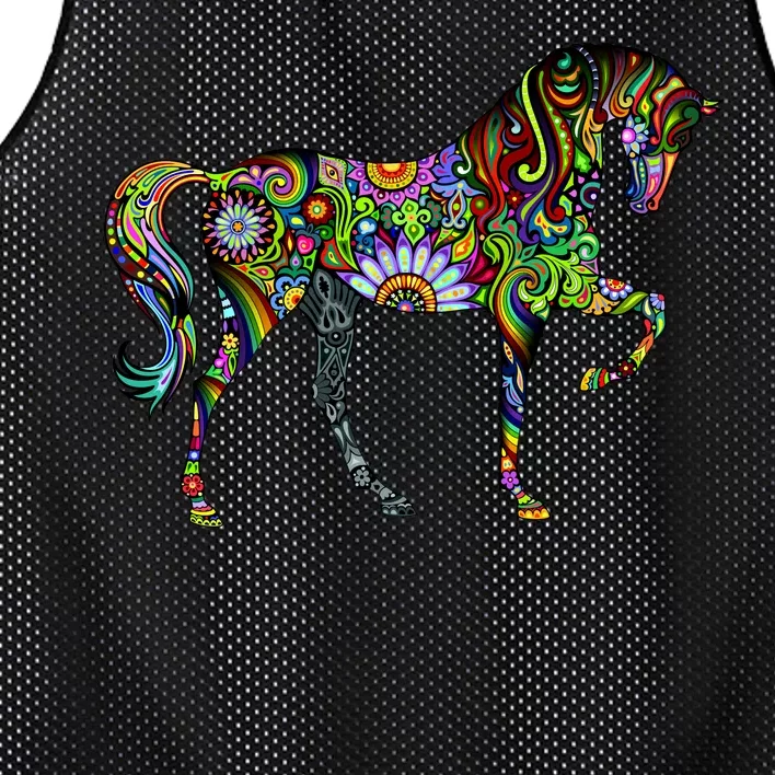 Trippy Cheerful Horse Mesh Reversible Basketball Jersey Tank