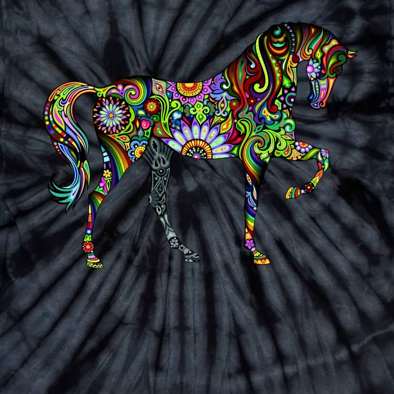 Trippy Cheerful Horse Tie-Dye T-Shirt