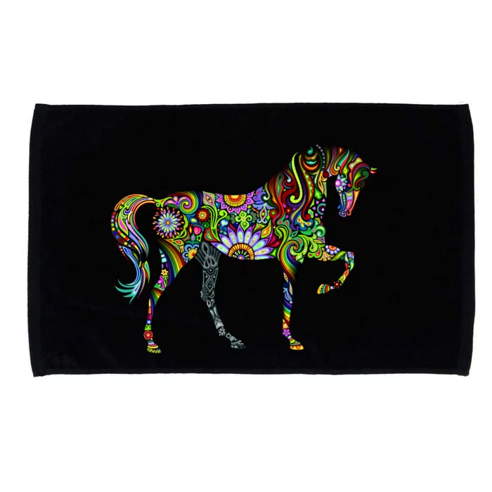 Trippy Cheerful Horse Microfiber Hand Towel