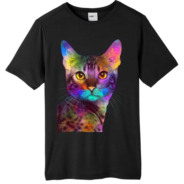 Trippy Colorful Cat ChromaSoft Performance T-Shirt