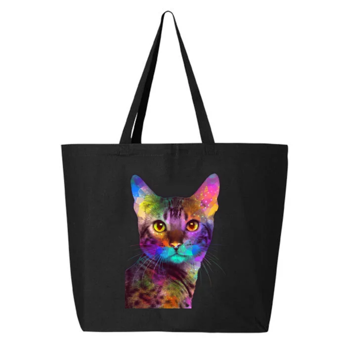 Trippy Colorful Cat 25L Jumbo Tote