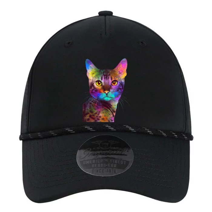 Trippy Colorful Cat Performance The Dyno Cap