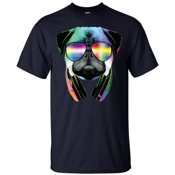 Trippy DJ Pug Tall T-Shirt