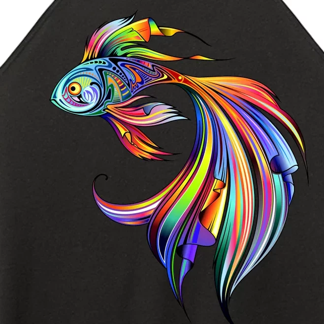 Trippy Fish Motley Women’s Perfect Tri Rocker Tank