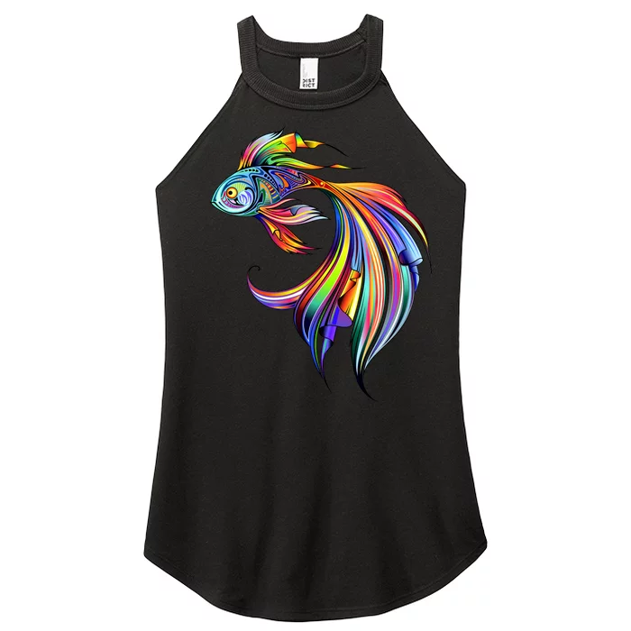 Trippy Fish Motley Women’s Perfect Tri Rocker Tank