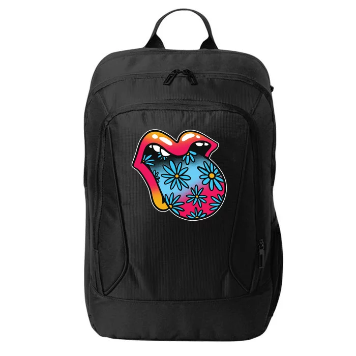 Trippy Floral Mouth City Backpack