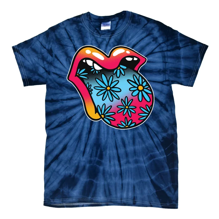 Trippy Floral Mouth Tie-Dye T-Shirt