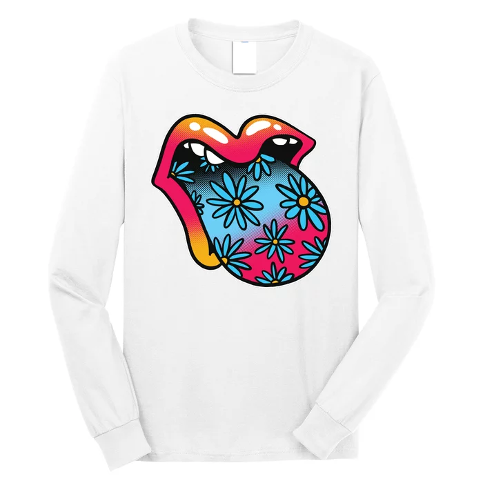 Trippy Floral Mouth Long Sleeve Shirt