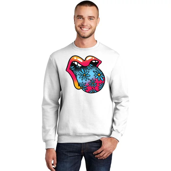 Trippy Floral Mouth Sweatshirt