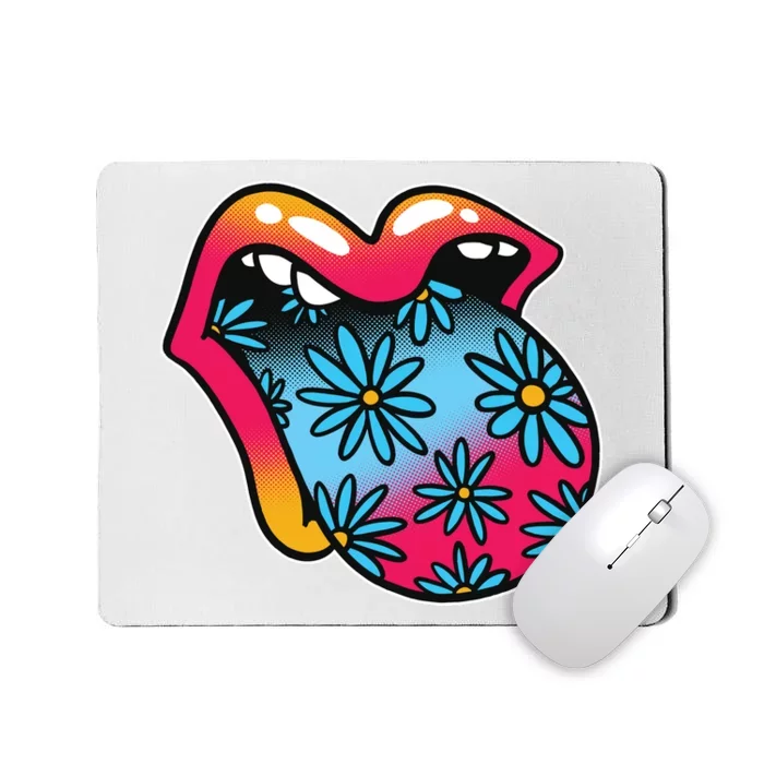 Trippy Floral Mouth Mousepad